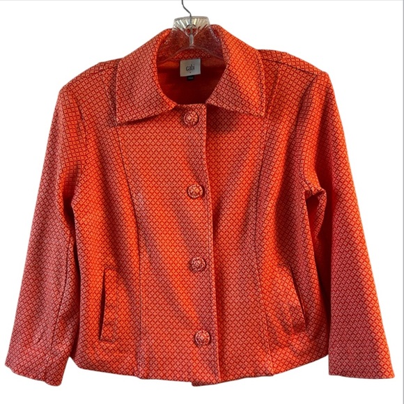 CAbi Matchmaker Orange Textured Skort Suit Set - Picture 7 of 14